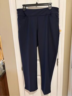 Tail Navy Pull-On Straight Leg SPF Trousers